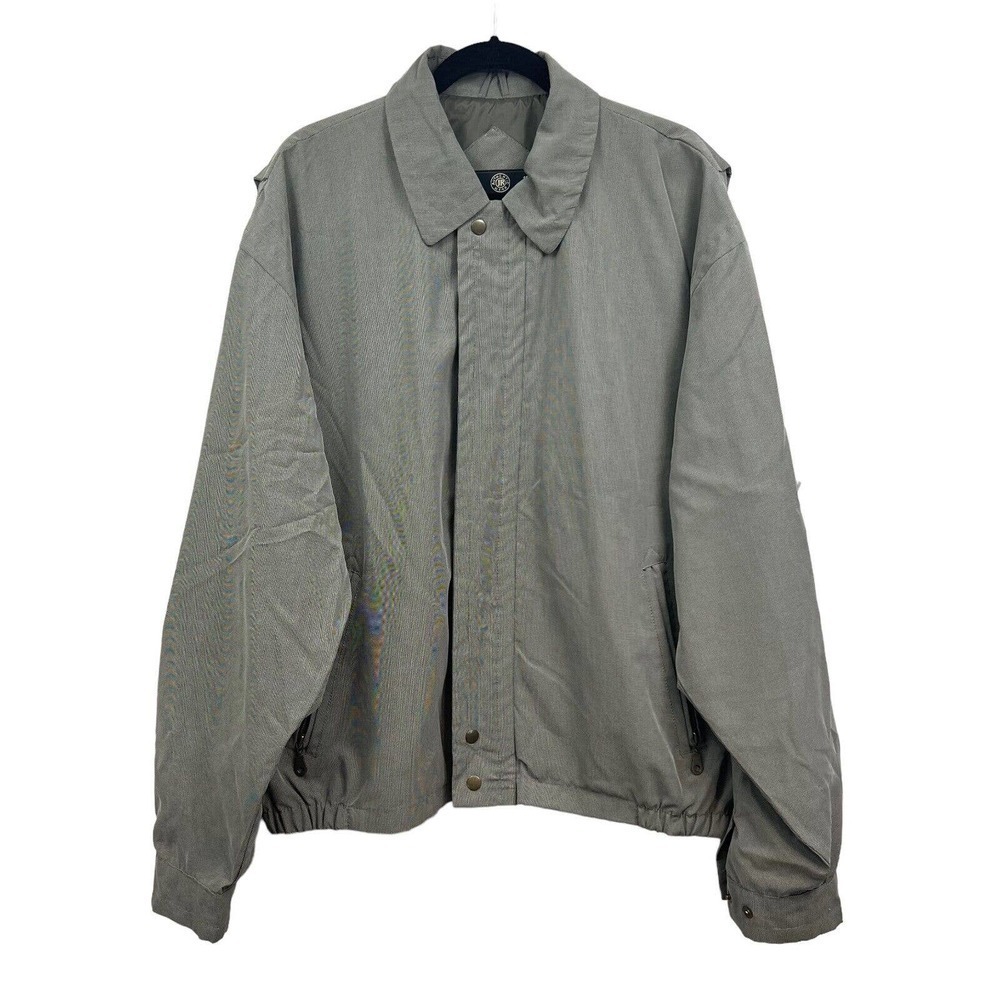 J Riggings Sportswear Windbreaker Jacket Collard‎ Zip Pockets Lined Men Size XXL